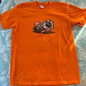 Authentic Supreme Orange T-Shirt Large
